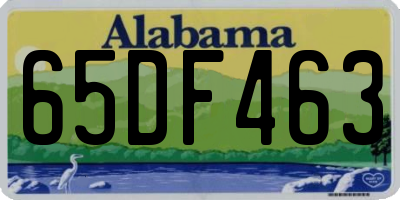 AL license plate 65DF463