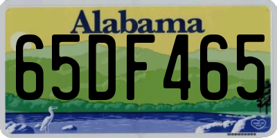 AL license plate 65DF465