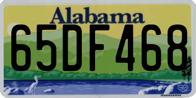 AL license plate 65DF468