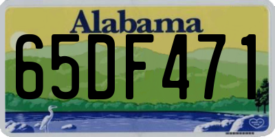 AL license plate 65DF471