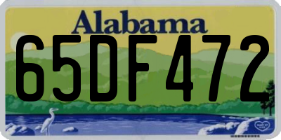 AL license plate 65DF472
