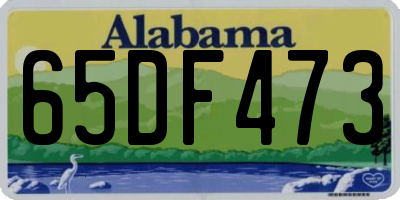 AL license plate 65DF473