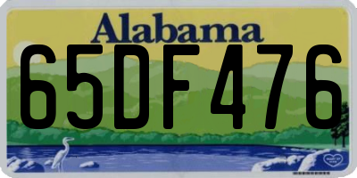 AL license plate 65DF476