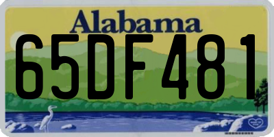 AL license plate 65DF481