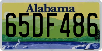 AL license plate 65DF486