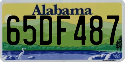 AL license plate 65DF487