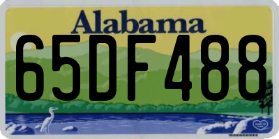 AL license plate 65DF488