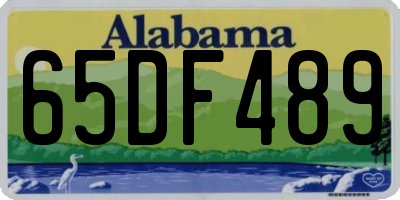AL license plate 65DF489
