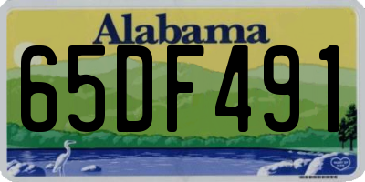 AL license plate 65DF491