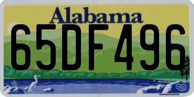 AL license plate 65DF496
