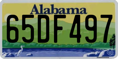 AL license plate 65DF497