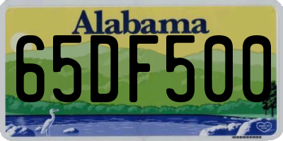 AL license plate 65DF500