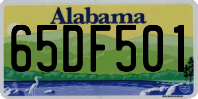 AL license plate 65DF501