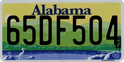 AL license plate 65DF504