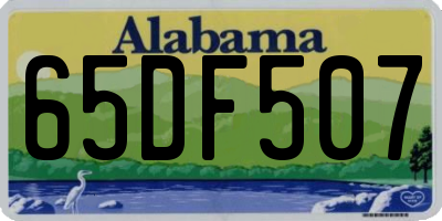 AL license plate 65DF507