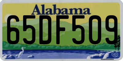 AL license plate 65DF509