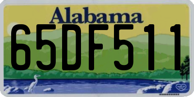 AL license plate 65DF511