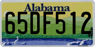 AL license plate 65DF512