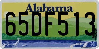 AL license plate 65DF513