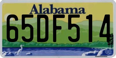 AL license plate 65DF514