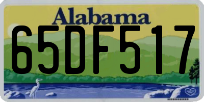 AL license plate 65DF517