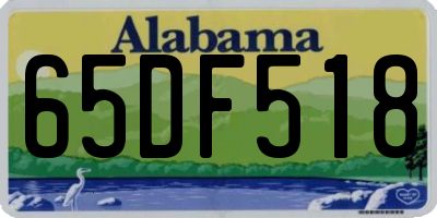 AL license plate 65DF518