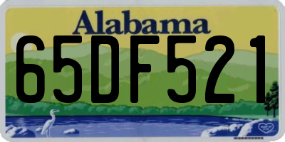 AL license plate 65DF521