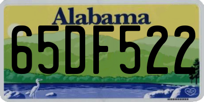 AL license plate 65DF522