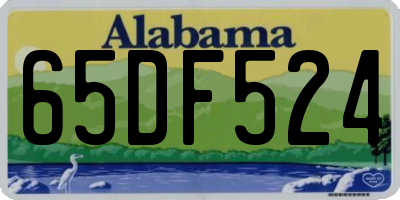 AL license plate 65DF524