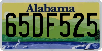 AL license plate 65DF525