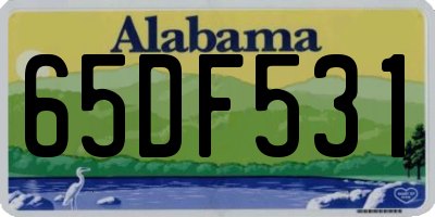 AL license plate 65DF531