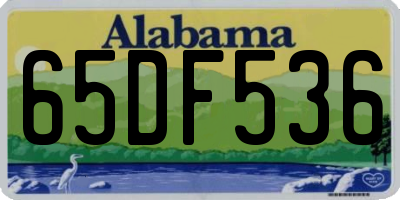 AL license plate 65DF536