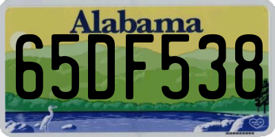 AL license plate 65DF538