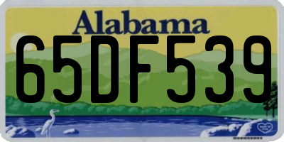 AL license plate 65DF539