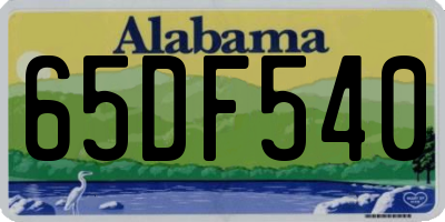 AL license plate 65DF540