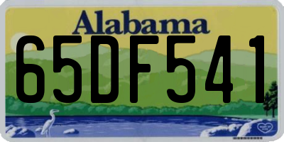 AL license plate 65DF541