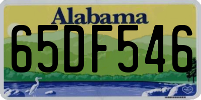 AL license plate 65DF546