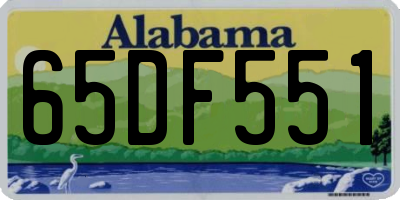 AL license plate 65DF551
