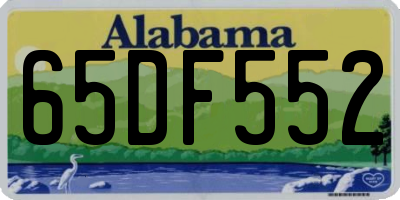 AL license plate 65DF552