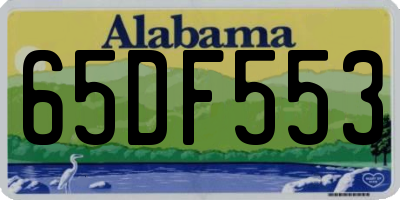 AL license plate 65DF553