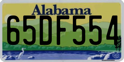 AL license plate 65DF554