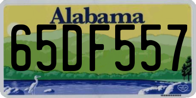 AL license plate 65DF557