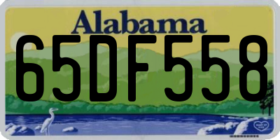 AL license plate 65DF558