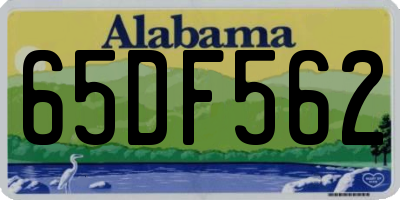 AL license plate 65DF562