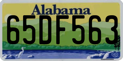 AL license plate 65DF563