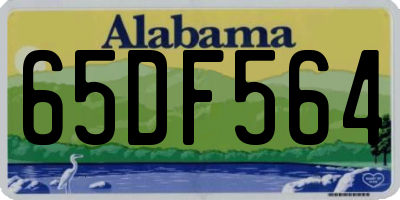 AL license plate 65DF564