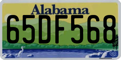 AL license plate 65DF568