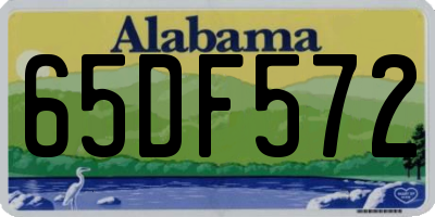 AL license plate 65DF572
