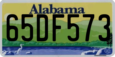 AL license plate 65DF573