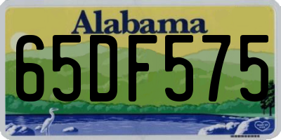 AL license plate 65DF575